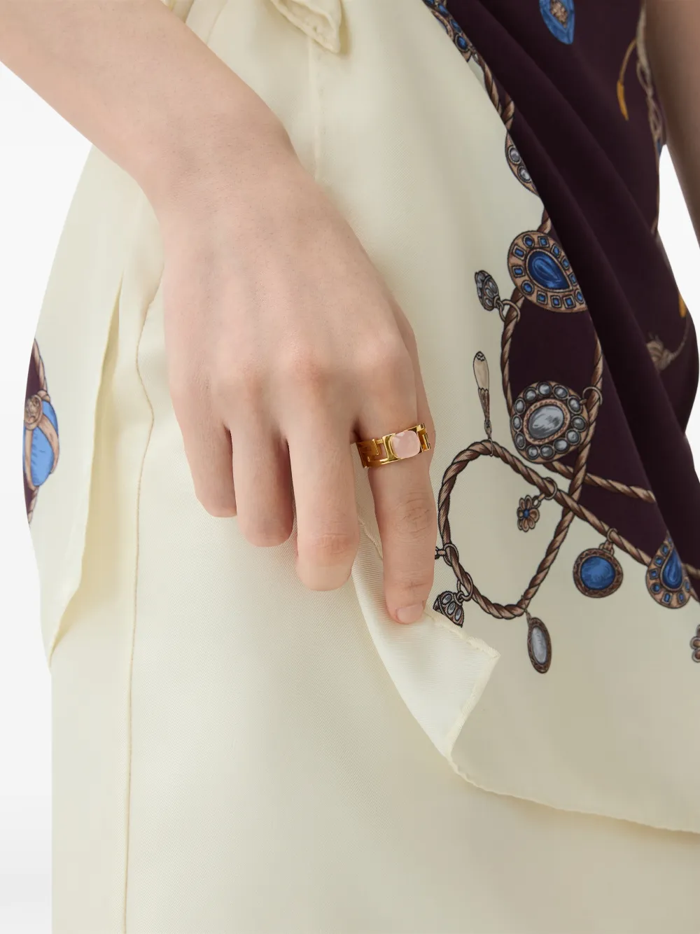 Versace Anello con dettaglio Greca e decorazione - Oro