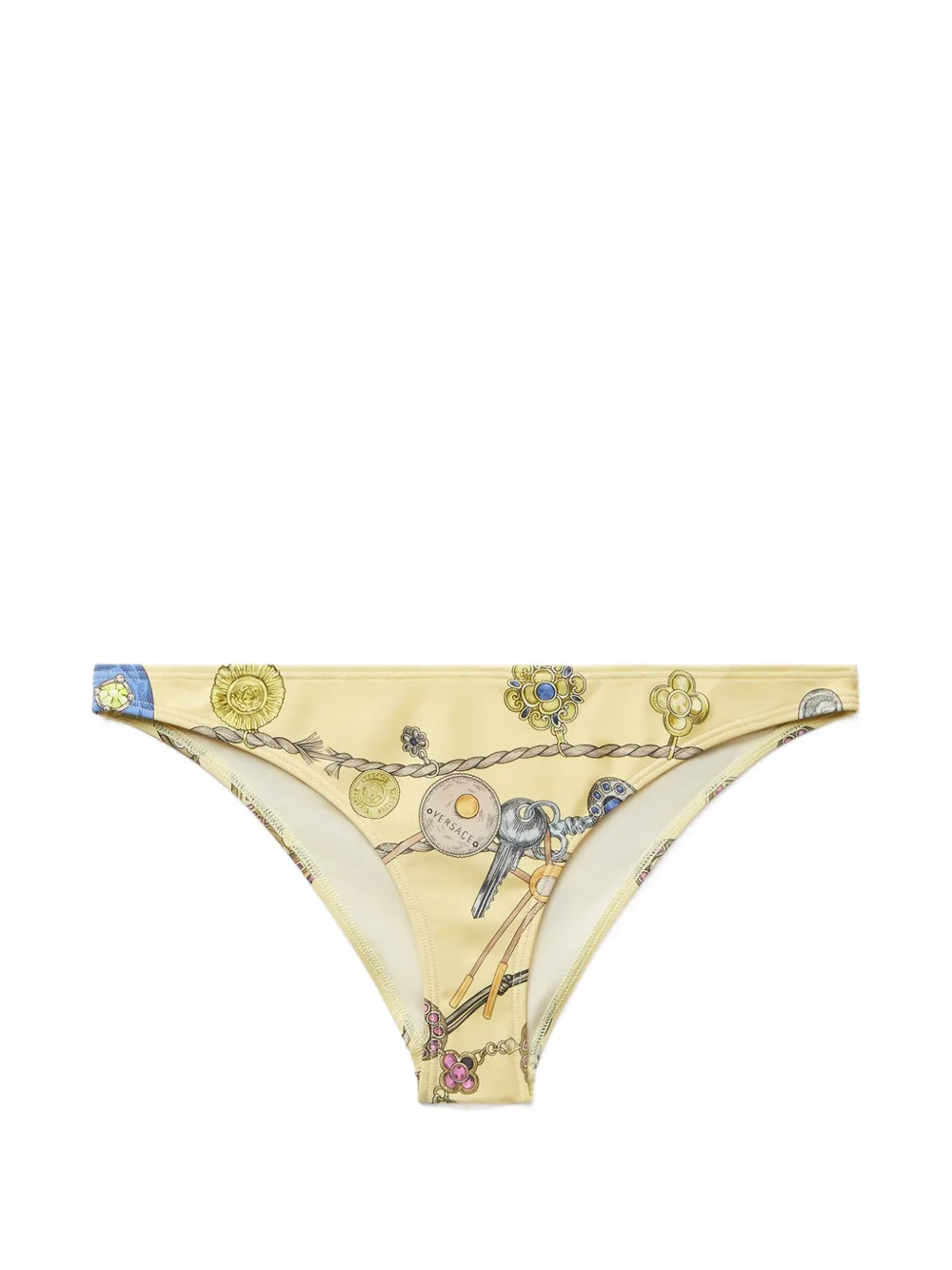 Versace Bikinihose mit Schmuck-Print - Gelb