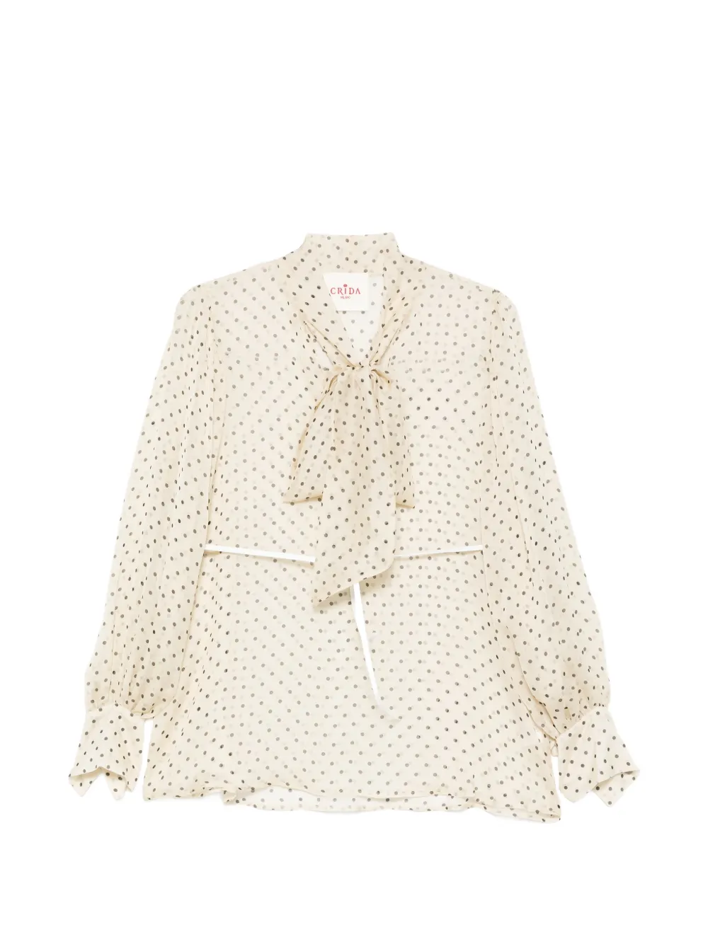 CRIDA polka-dot blouse - Toni neutri