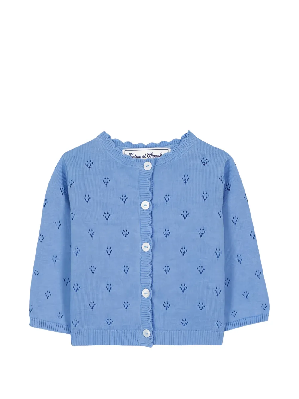 Tartine Et Chocolat openwork cardigan - Blu