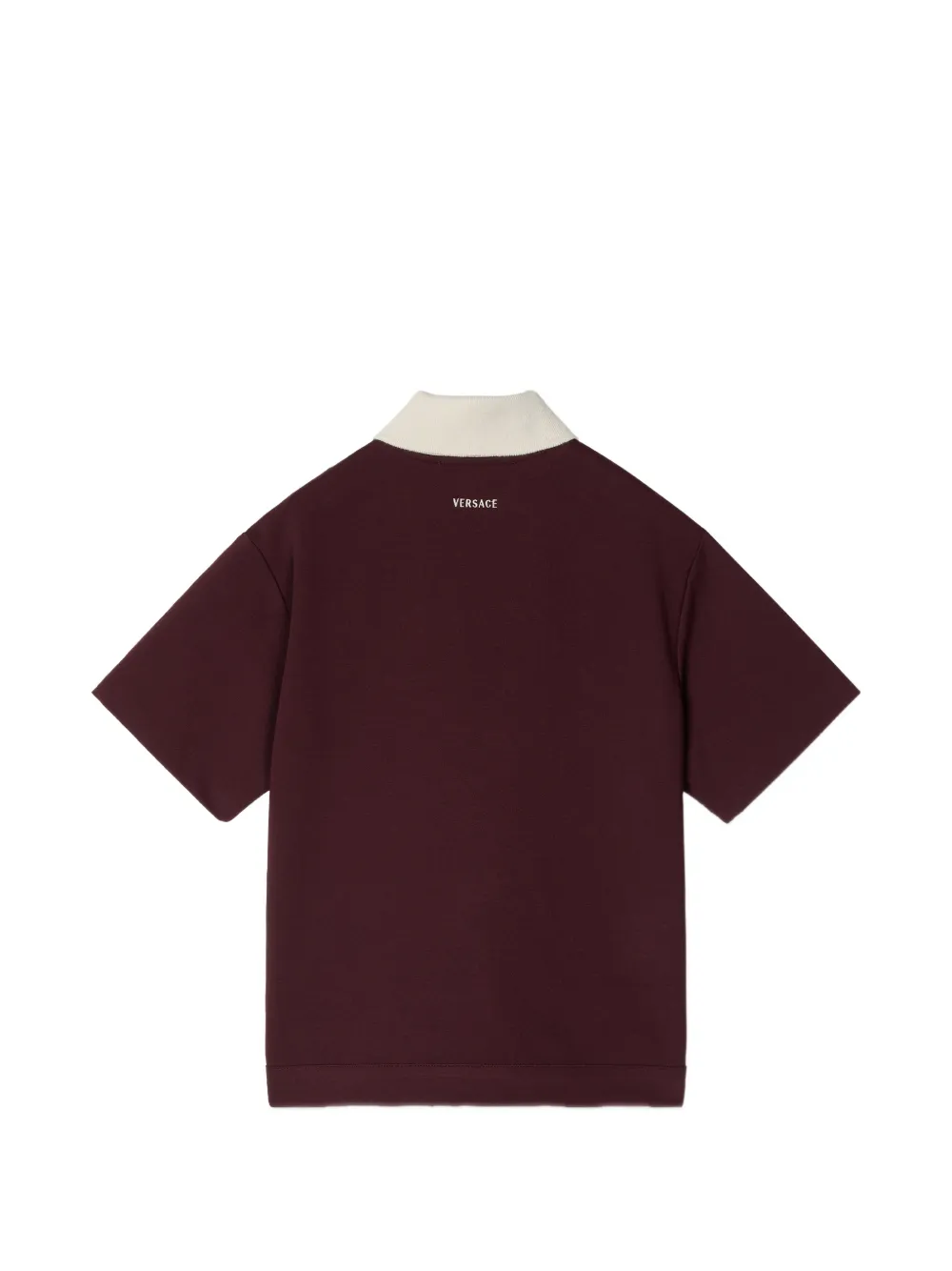 Versace Kids Jacquard shirt met geborduurd logo en Milano-stiksel Rood
