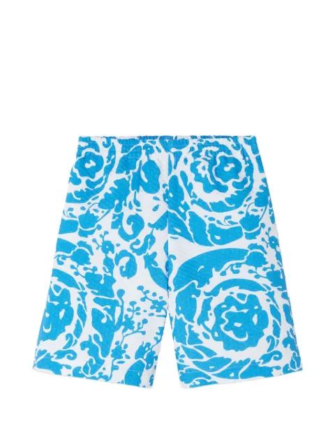Versace printed cotton-piqué shorts