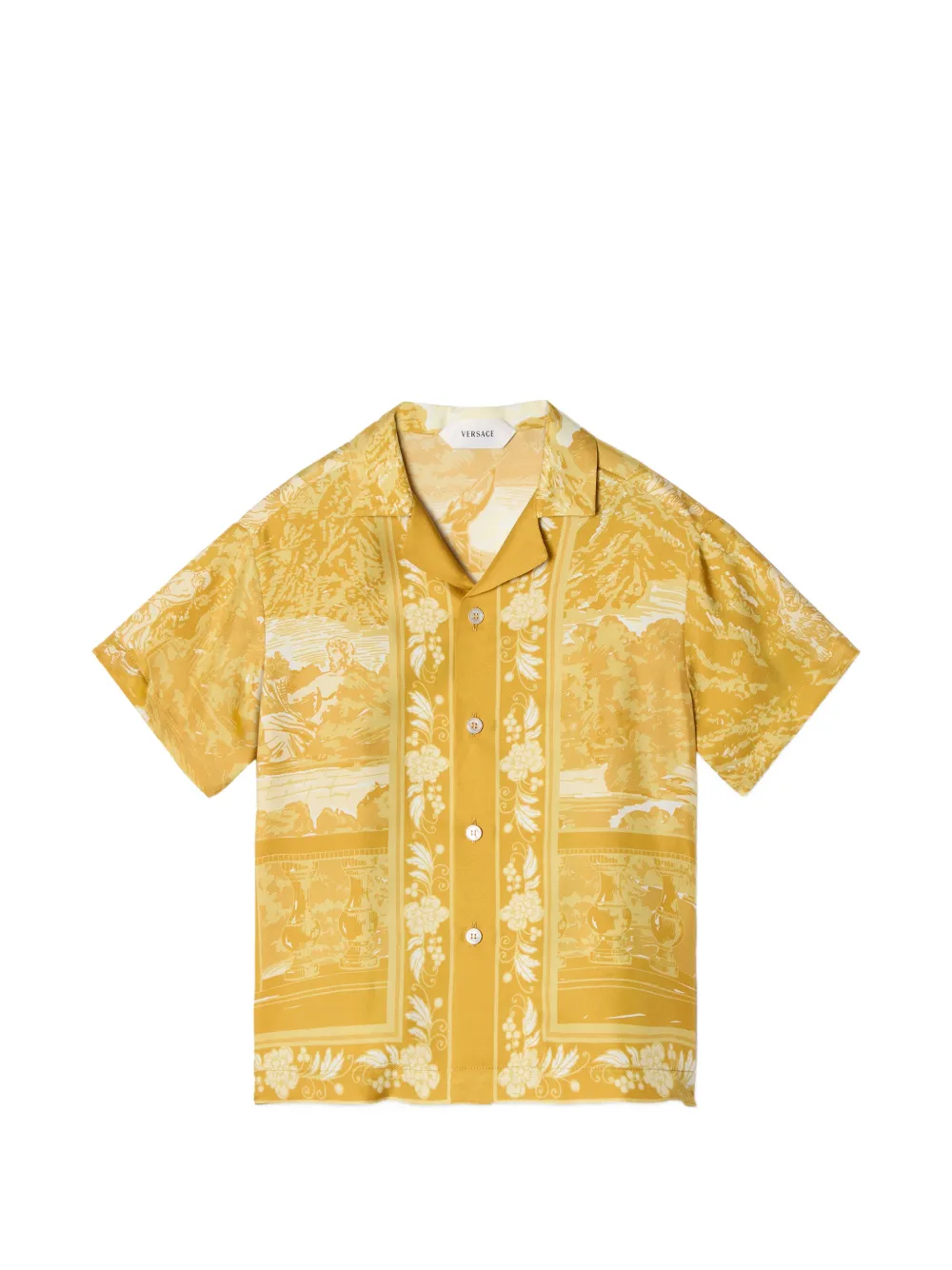 Versace printed silk twill shirt - Gelb
