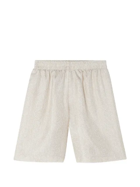 Versace Zijden twill shorts met print