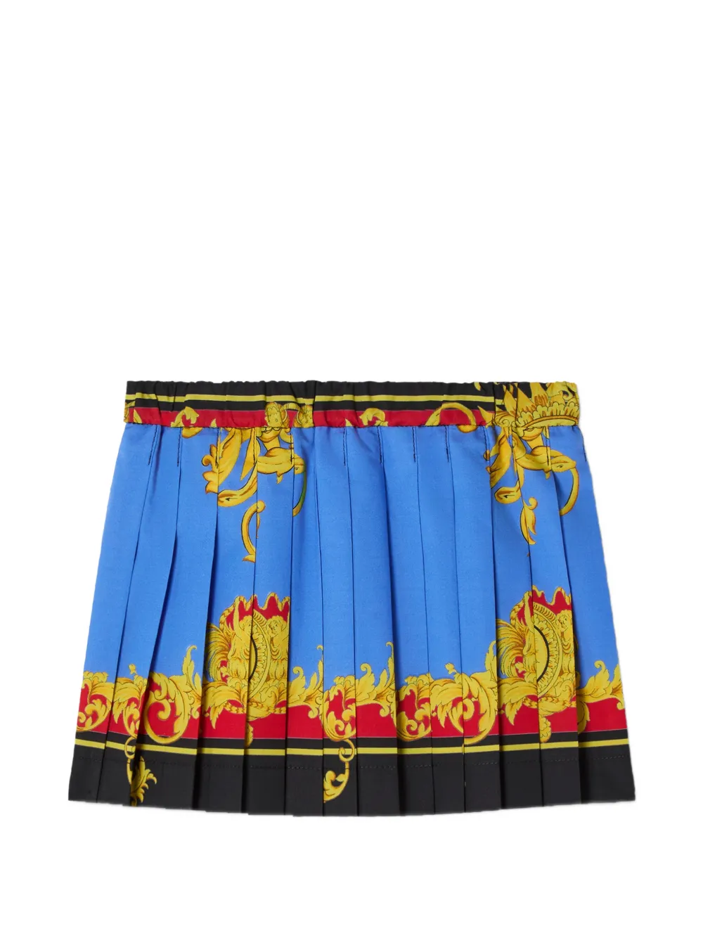 Versace Kids Plooirok met barokprint Blauw
