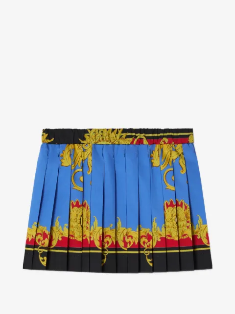 Versace Kids Faltenrock mit Barocco-Print