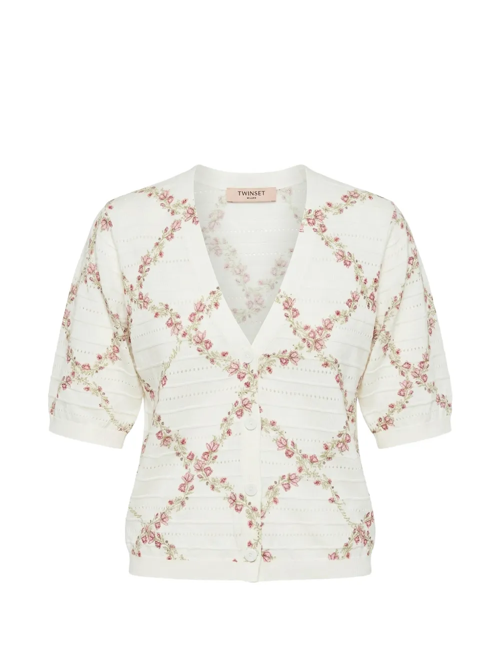 TWINSET cherry-print cardigan - Neutrals