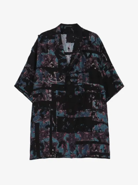 Yohji Yamamoto patterned silk jacket