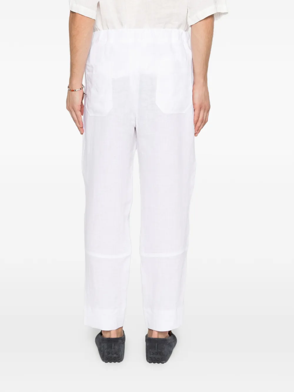 Kiton Linnen broek Wit