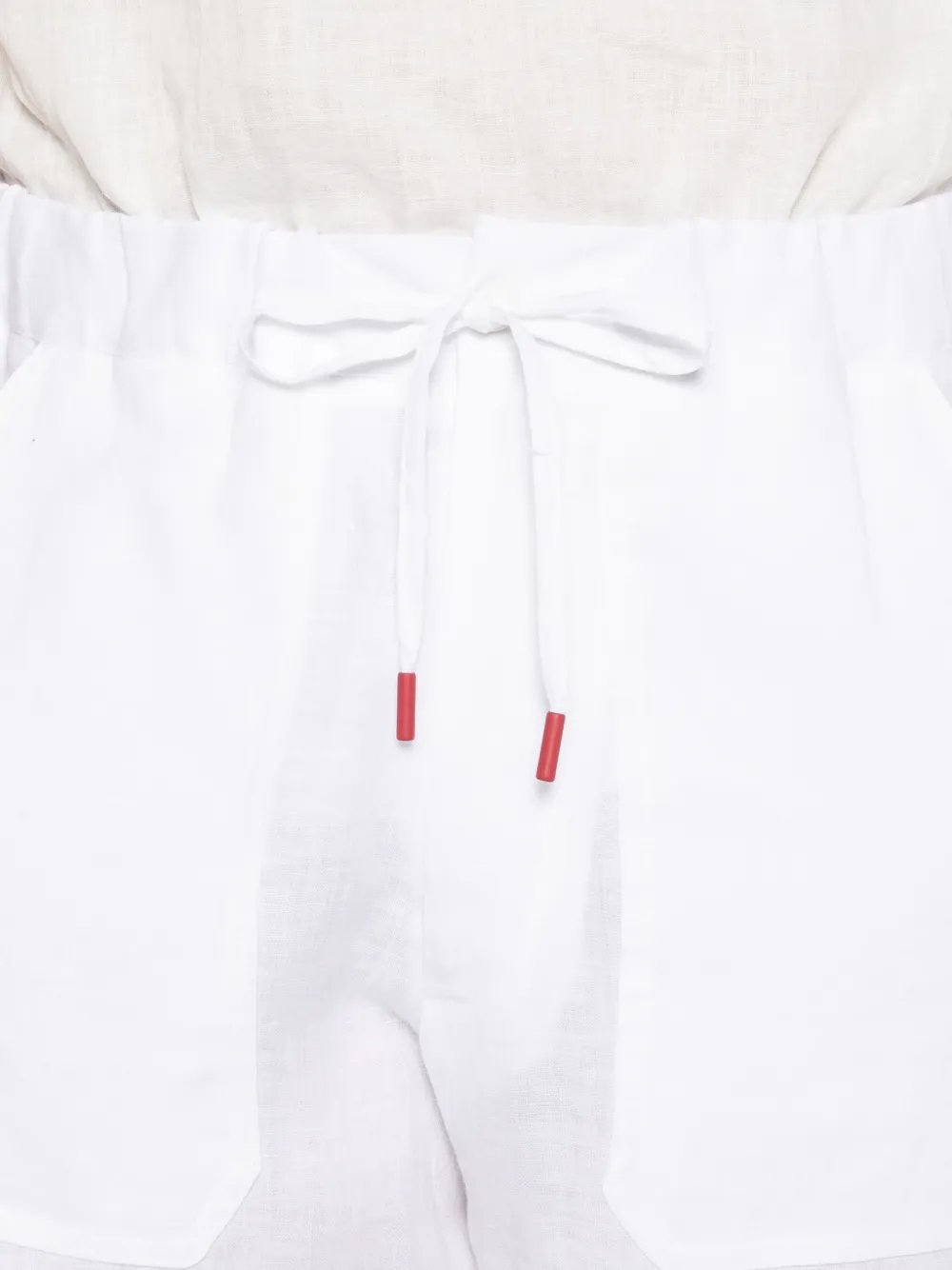 Kiton Linnen broek Wit