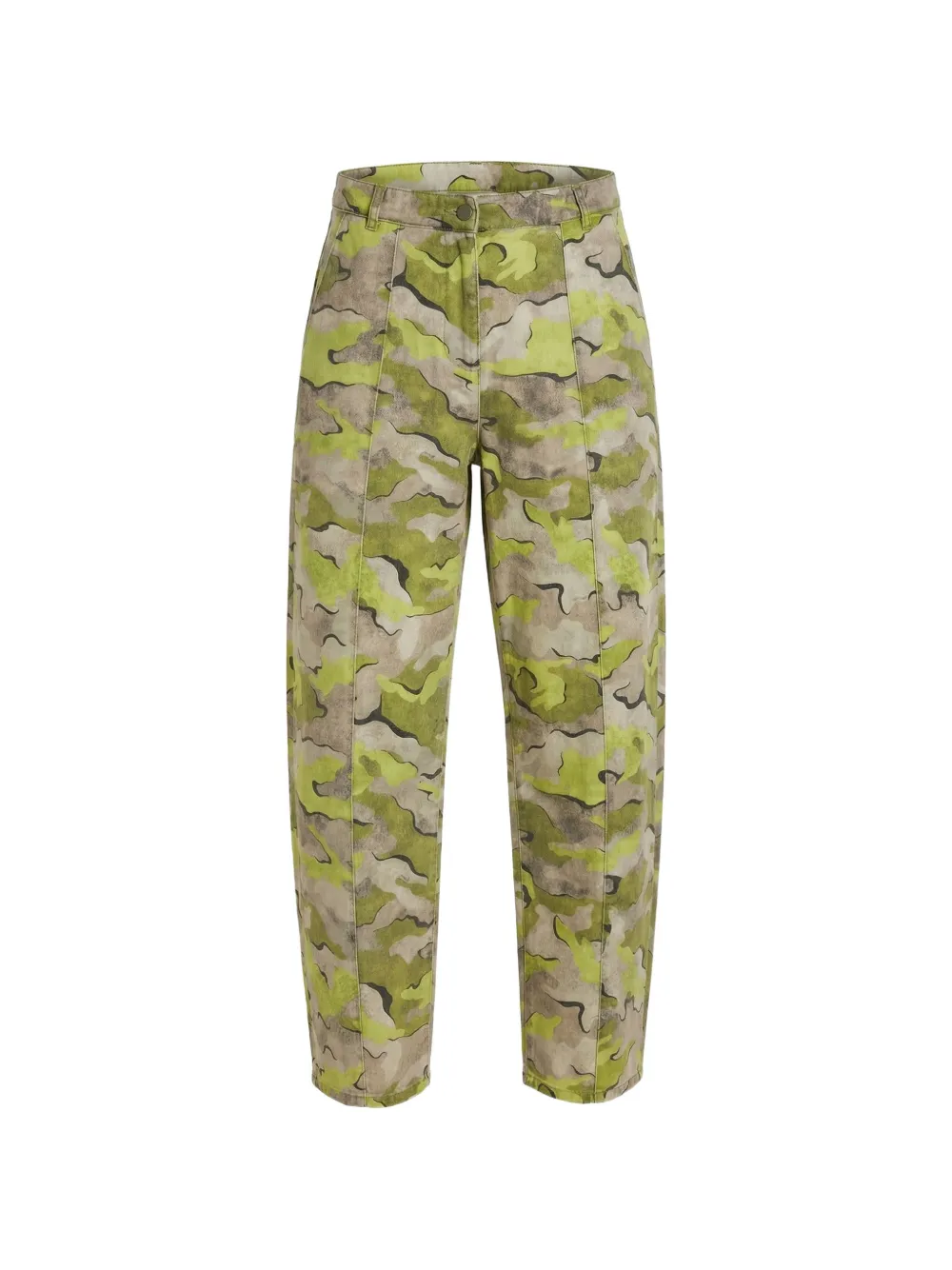 PINKO camouflage-print balloon-fit trousers - Verde