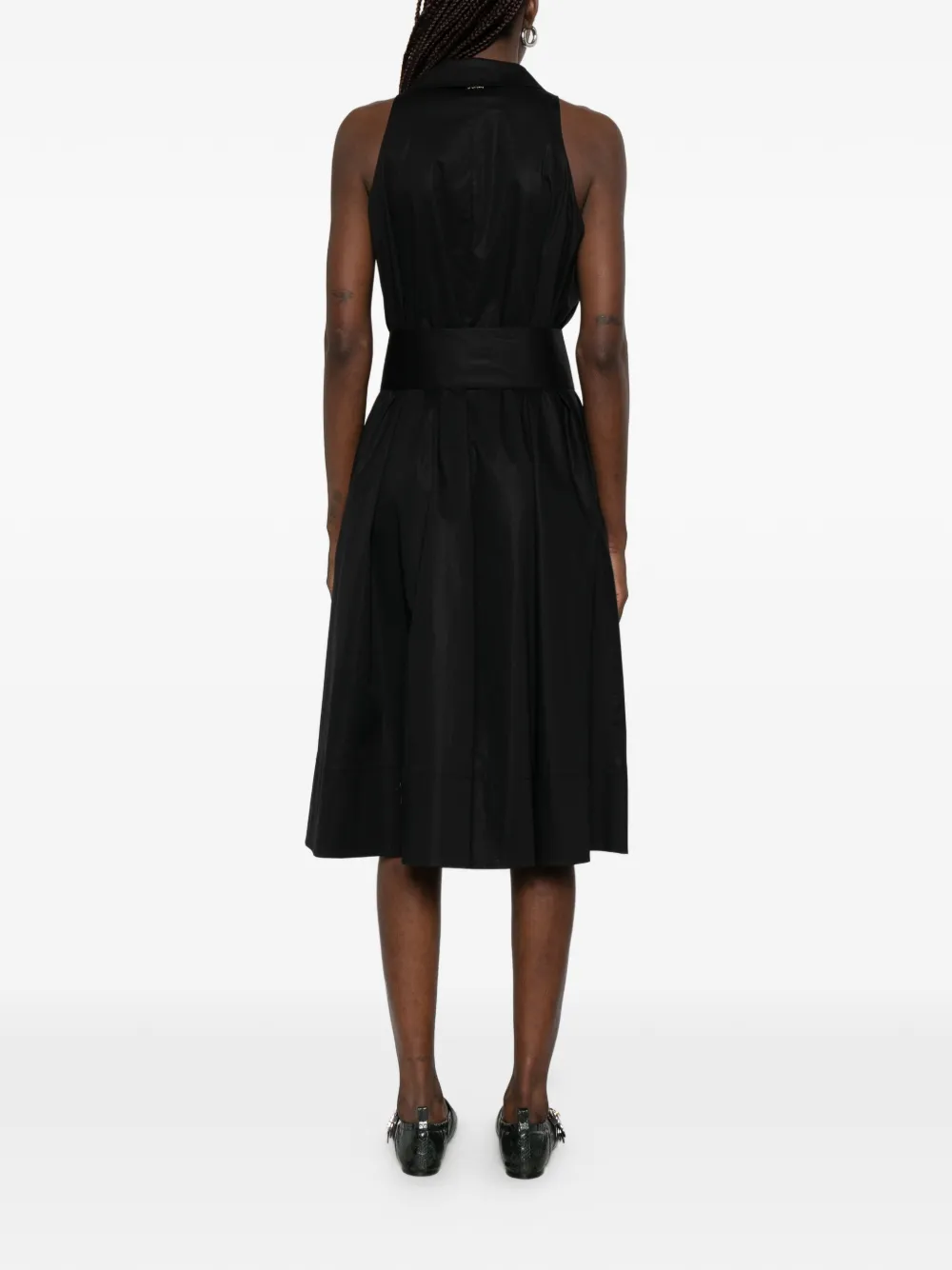 TWINSET Popeline midi-jurk Zwart