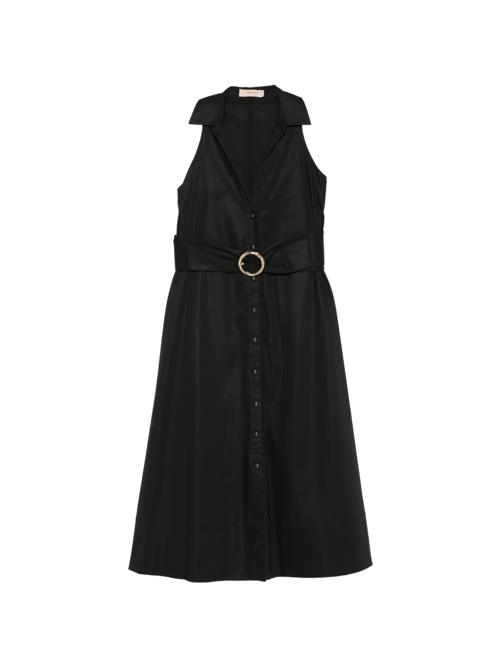 TWINSET belted buttoned dress - Nero