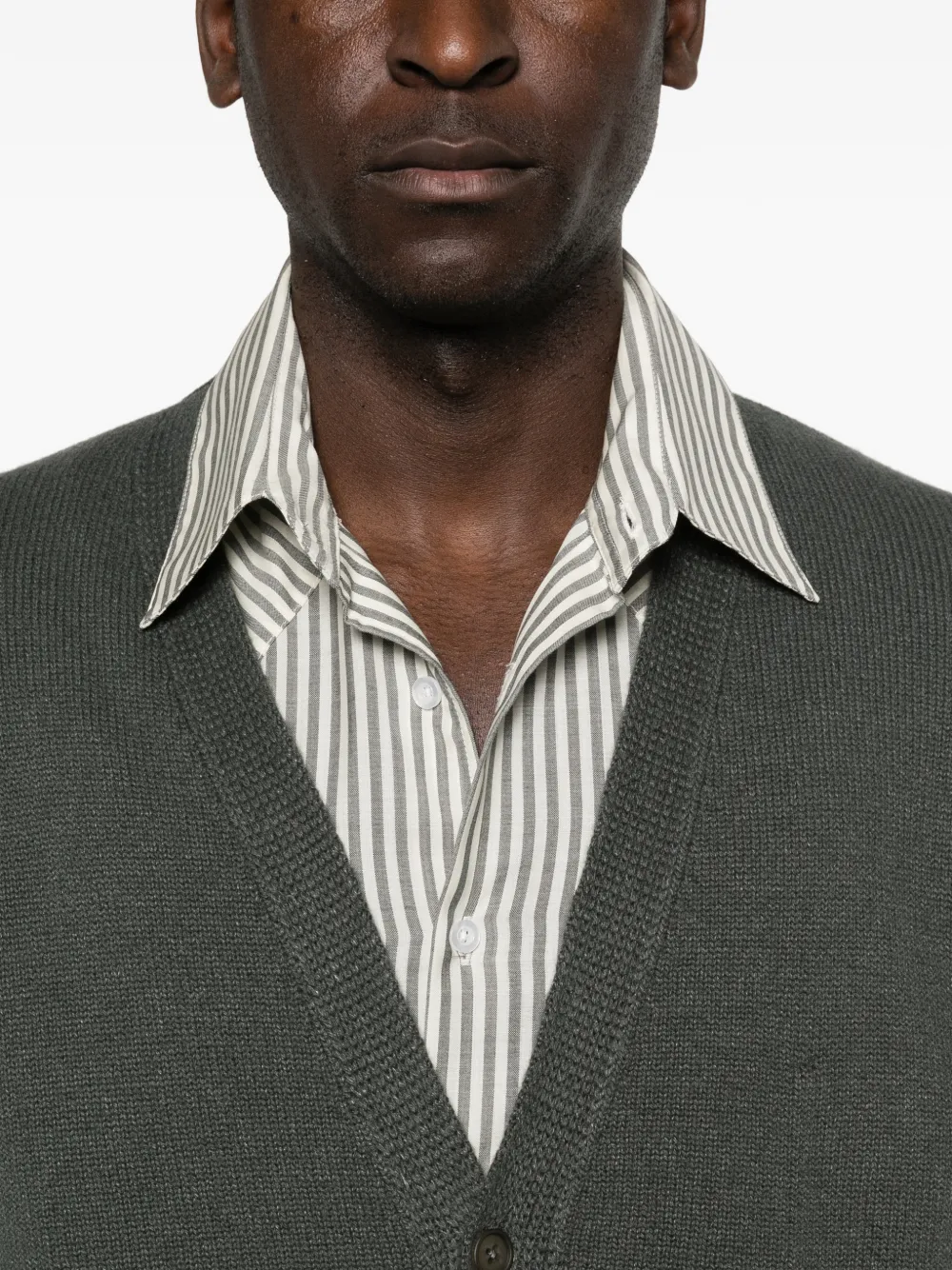 The Row Vest met V-hals en knoop Grijs