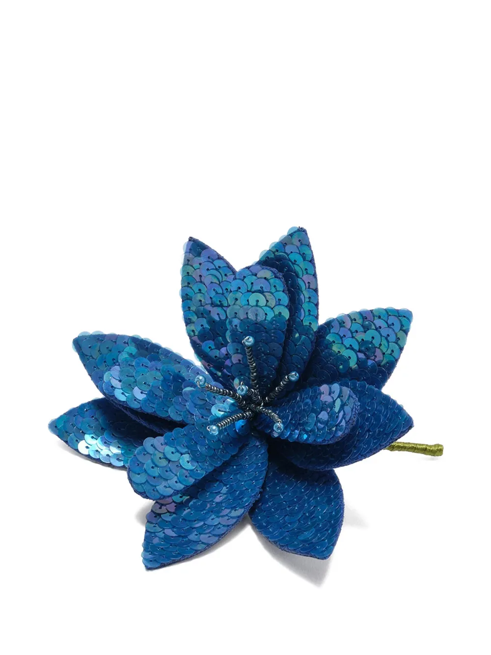 MALIPARMI sequin-embellished flower brooch - Blu