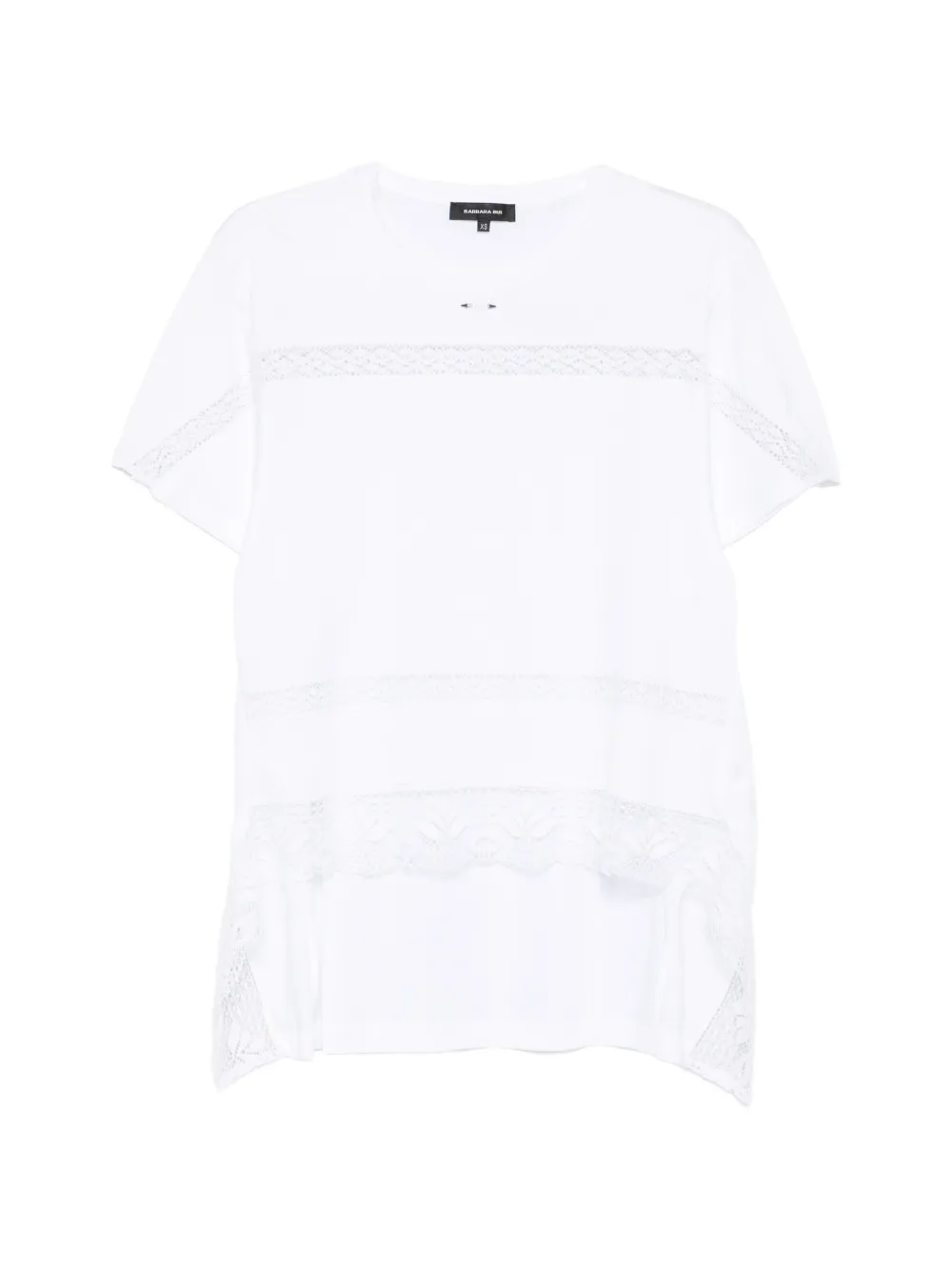 Barbara Bui lace-trim T-shirt - Weiß