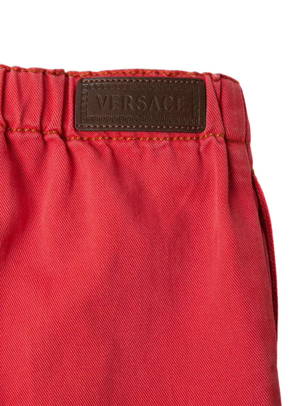 Versace Kids Elastische jeans Rood