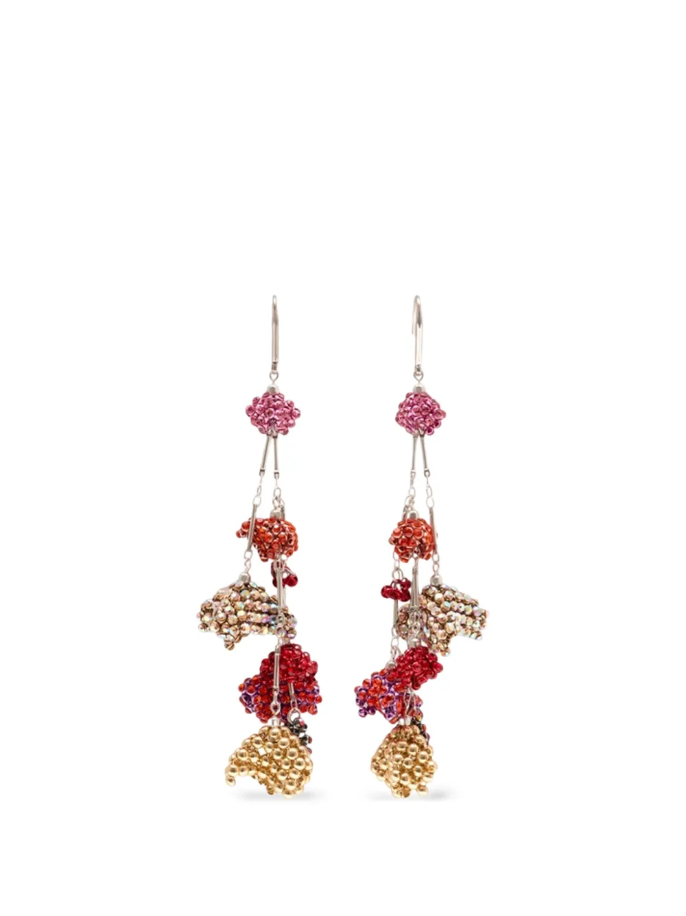 ISABEL MARANT beaded drop earrings - Argento