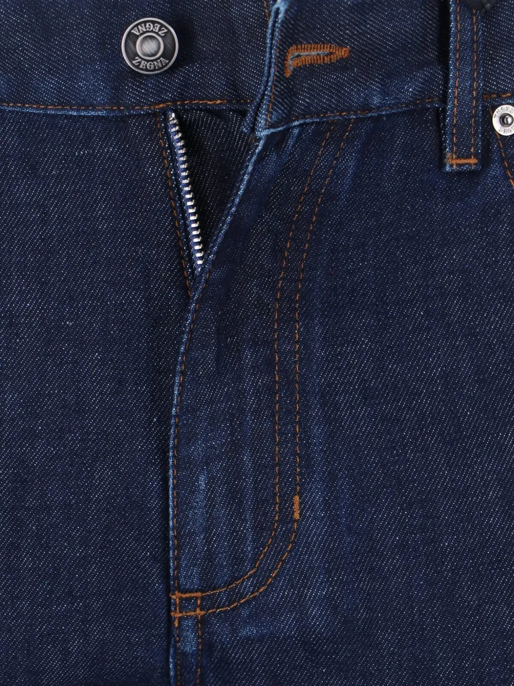 Zegna City jeans met riemlus en knopen Blauw