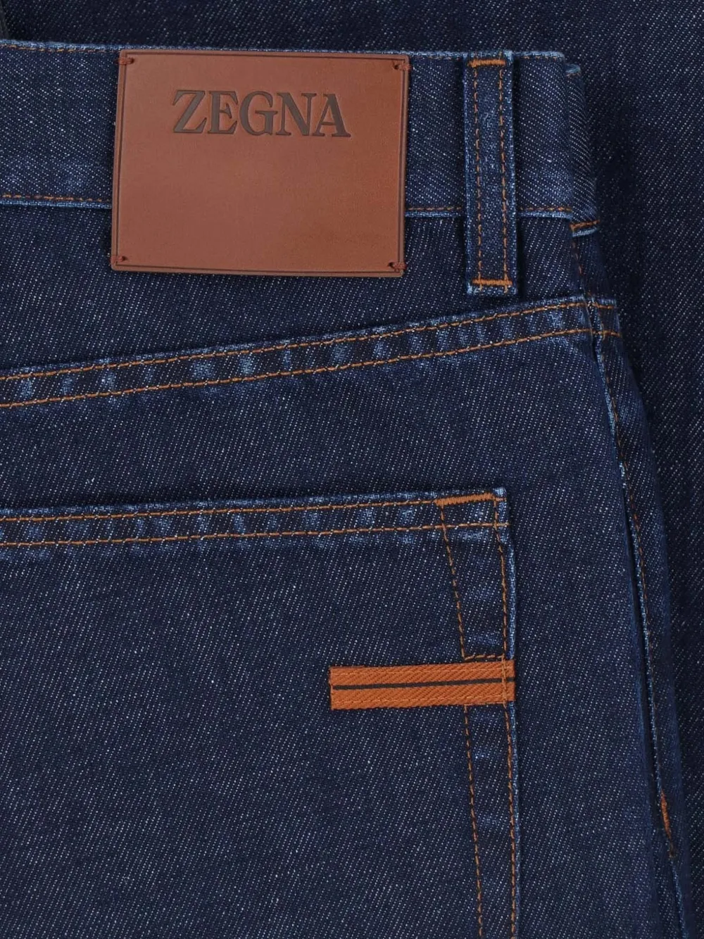 Zegna City jeans met riemlus en knopen Blauw