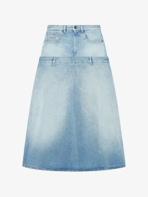 Diesel denim skirt with layered design
