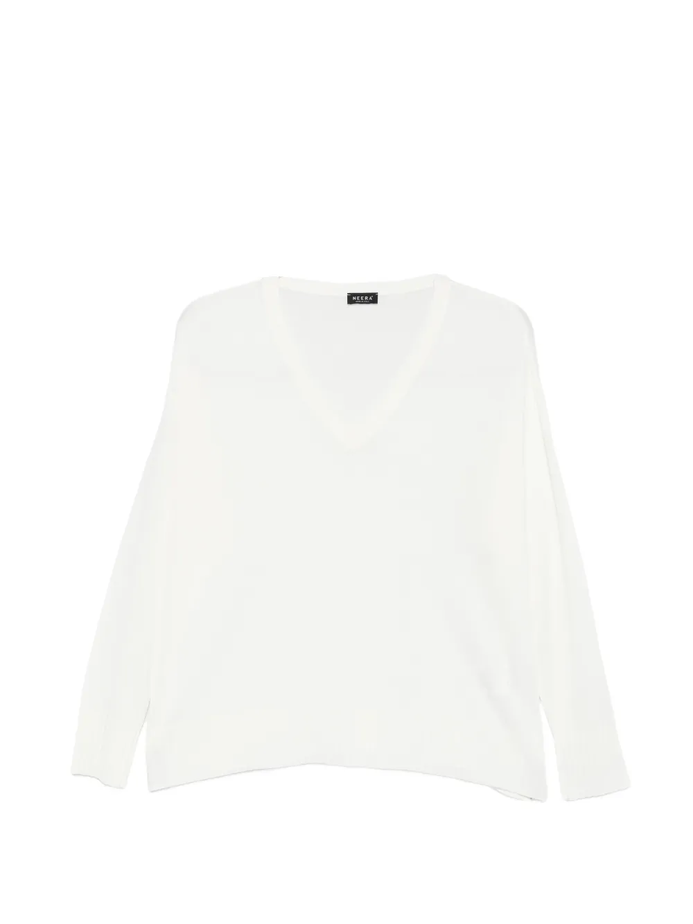 Neera V-neck side-slit top