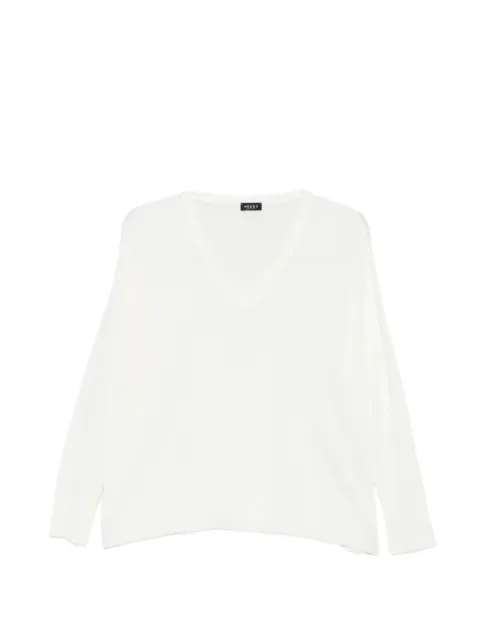 Neera V-neck side-slit top