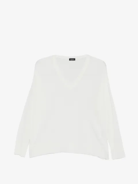 Neera V-neck side-slit top
