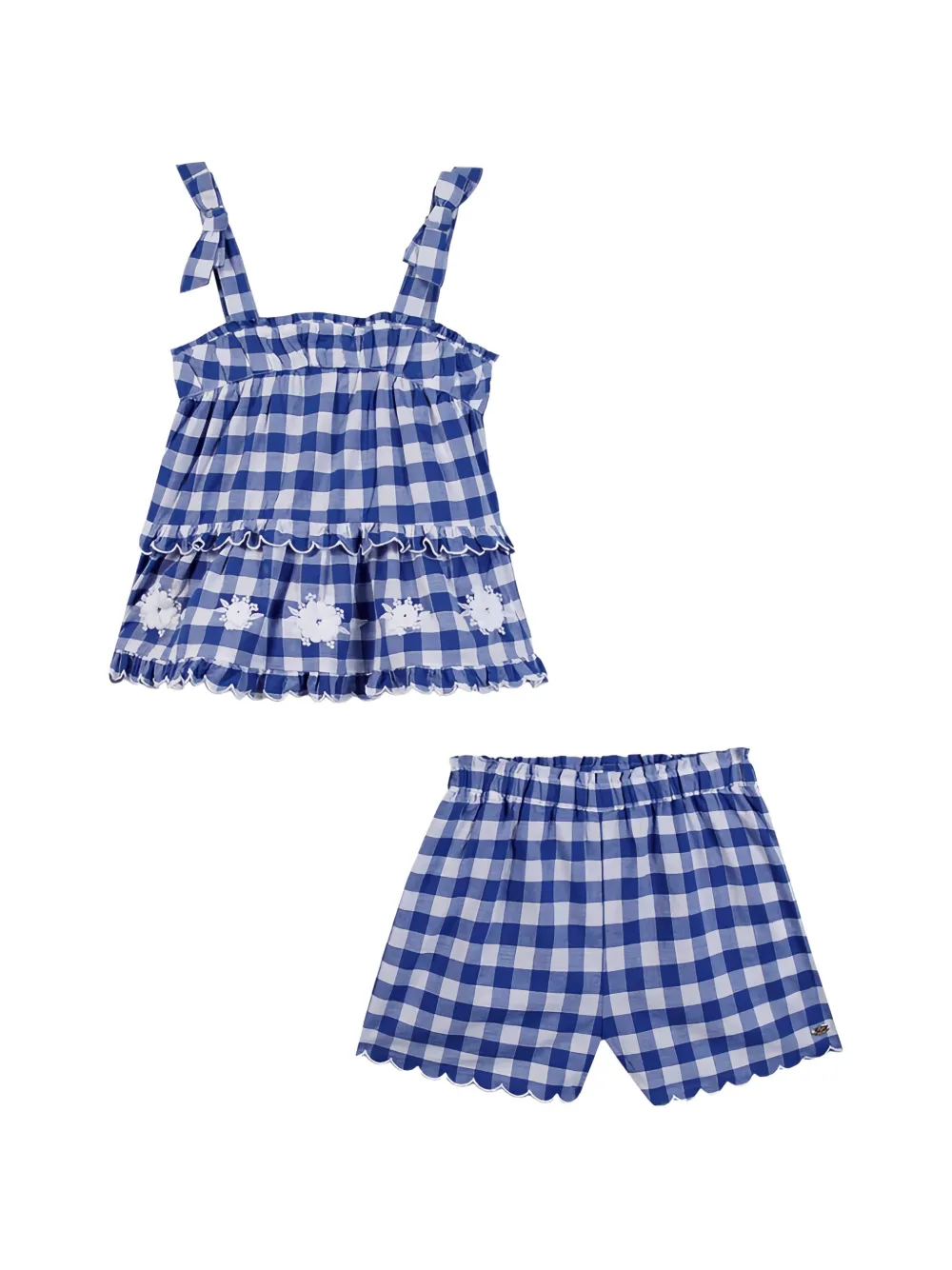 Tartine Et Chocolat Tweedelige shorts set met ruches Blauw