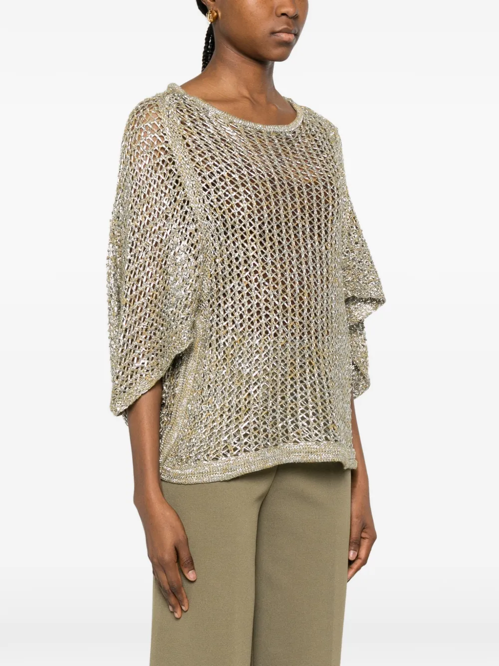  Neera Pull En Maille Ajourée - Vert 