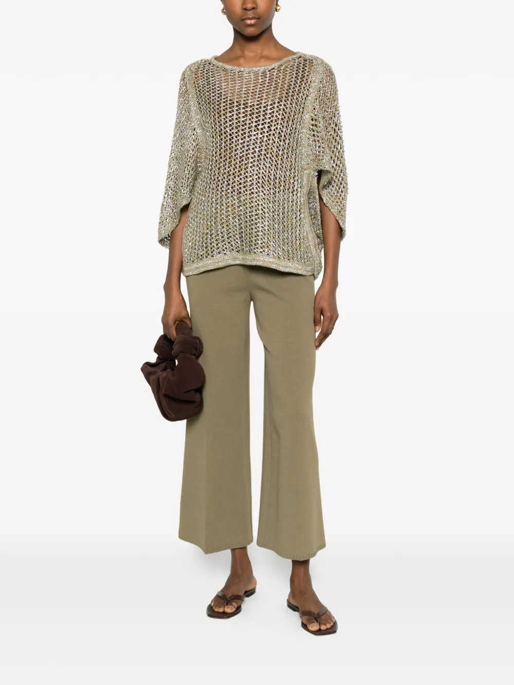  Neera Pull En Maille Ajourée - Vert 