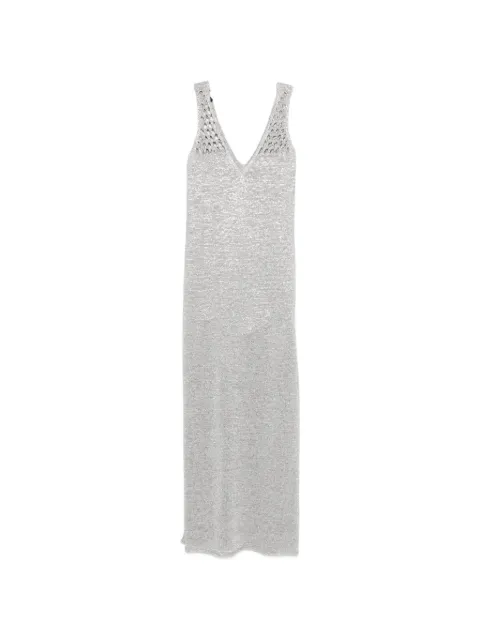 Neera V-neck knitted maxi dress