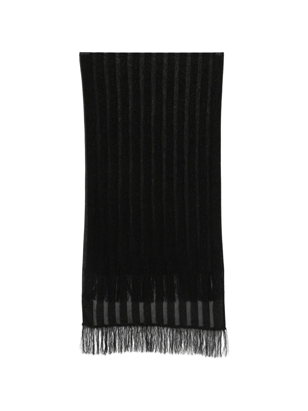 Neera striped fringed scarf - Nero