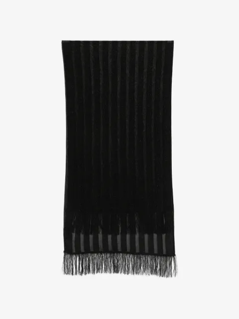Neera striped fringed scarf
