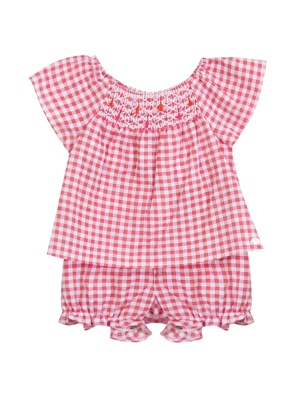 Tartine Et Chocolat gingham smock shorts set (set of two) - Rosa