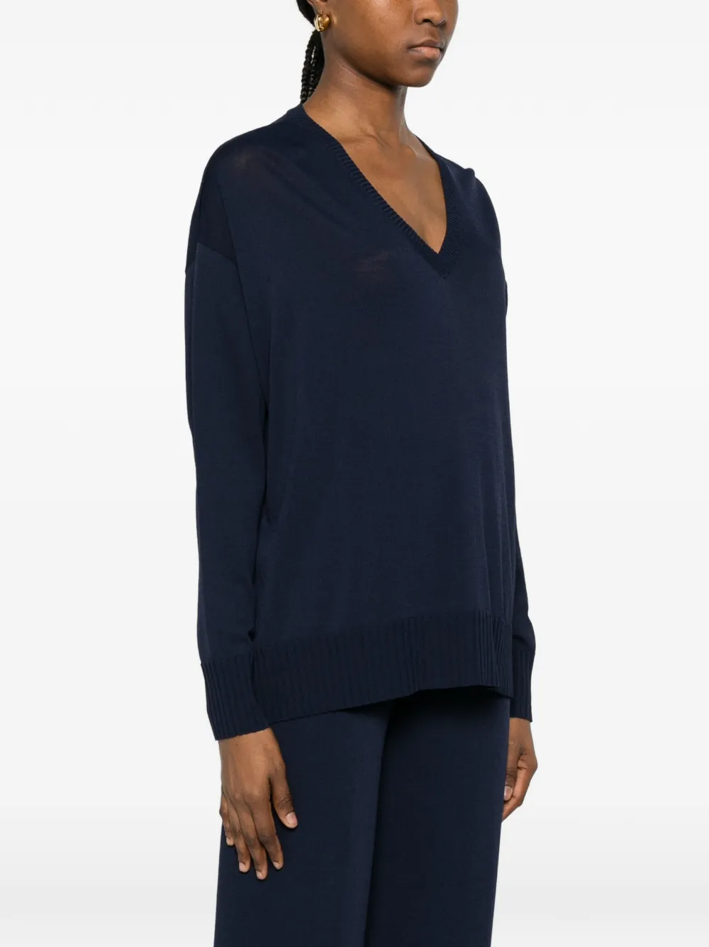  Neera Top Con Cuello En V - Azul 