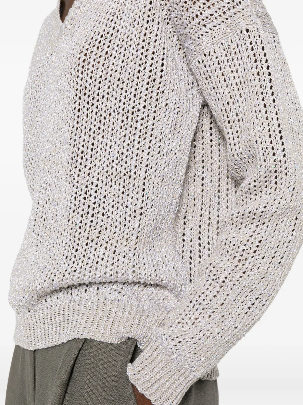 Neera Trui met V-hals Beige