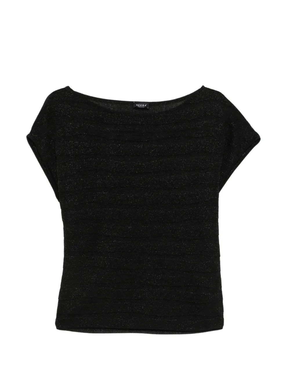 Neera boat-neck knitted top - Nero