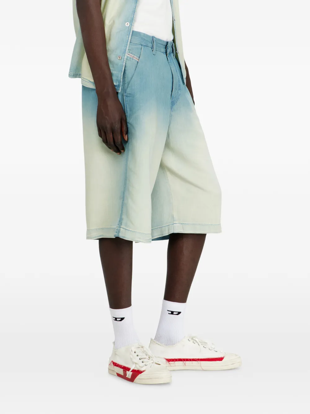 Diesel Denim shorts Blauw