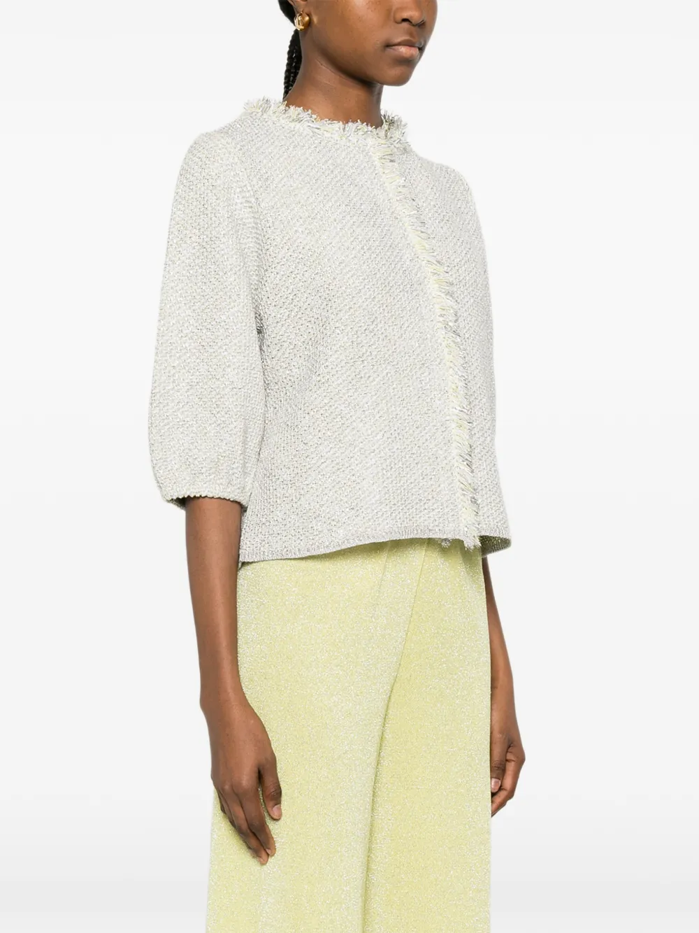  Neera Veste à Franges - Jaune 