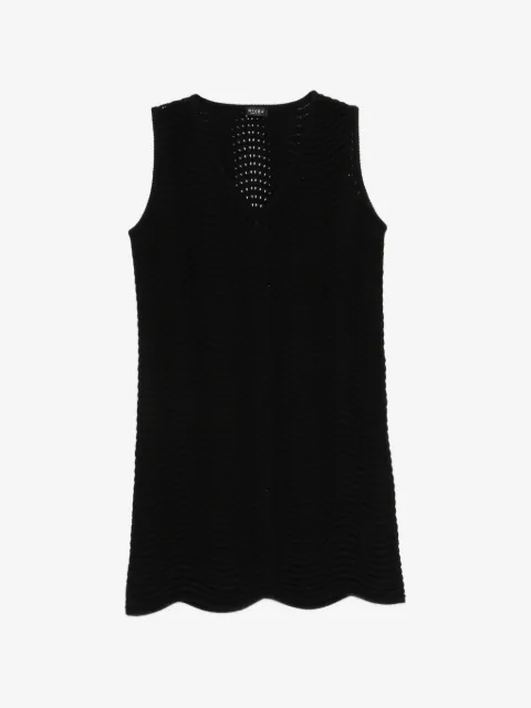 Neera V-neck textured mini dress