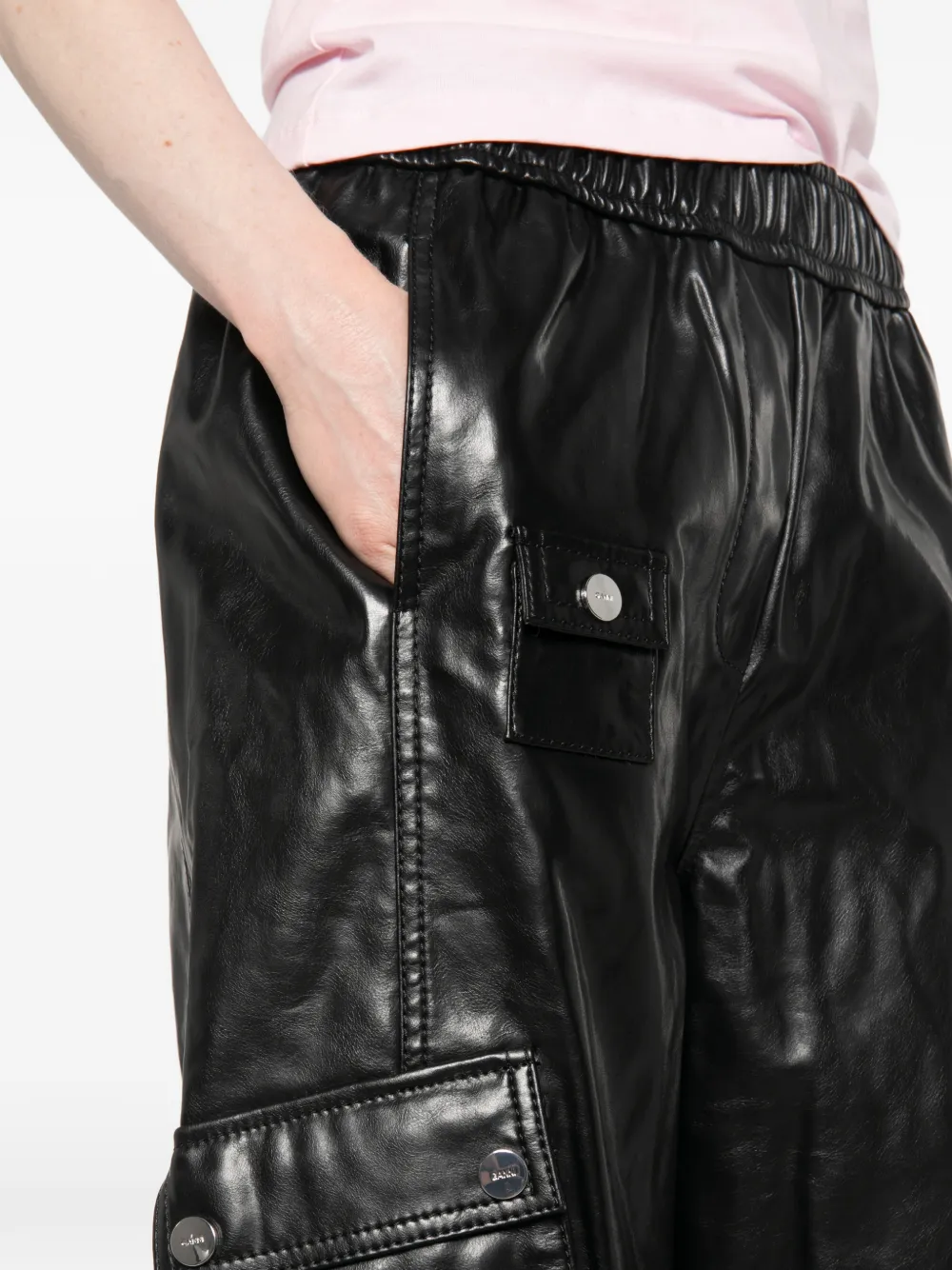 GANNI Cargo broek Zwart