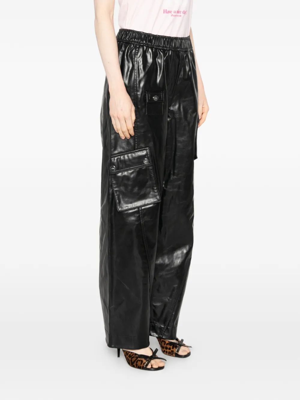 GANNI Cargo broek Zwart