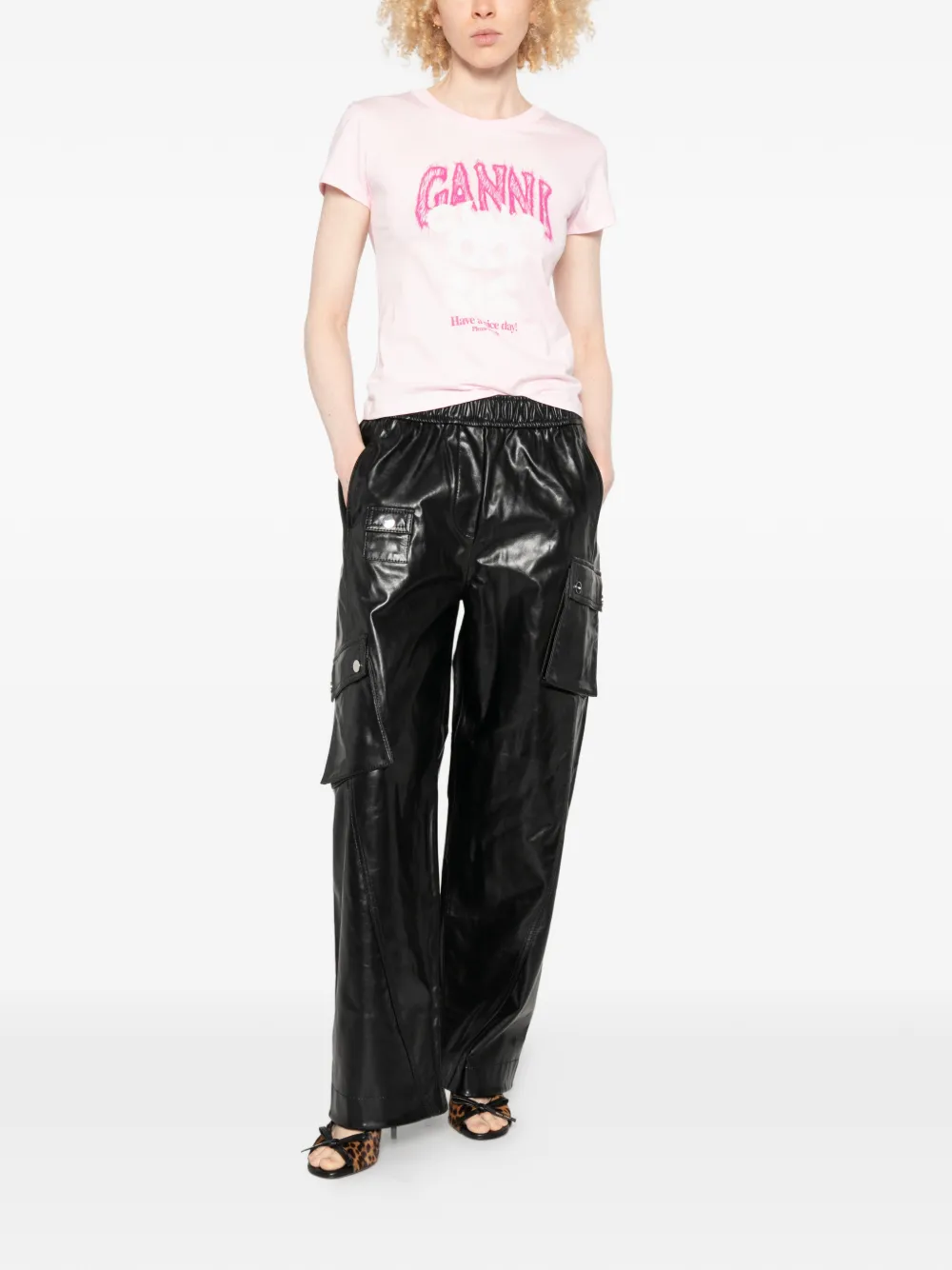 GANNI Cargo broek Zwart