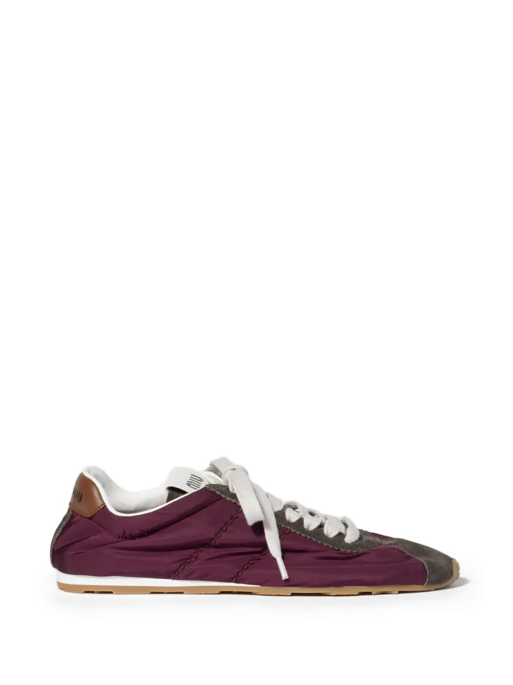 Miu Miu Plume technical fabric and suede sneakers - Viola