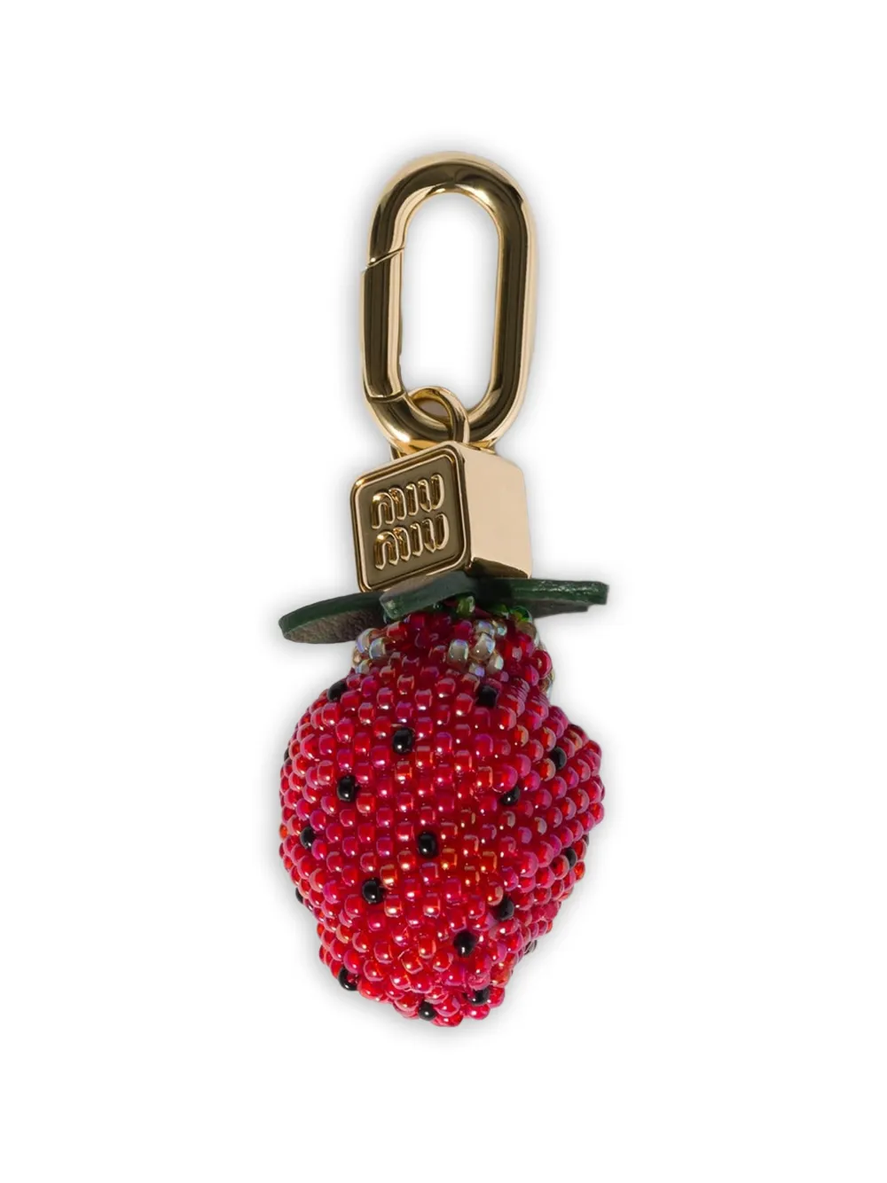 Miu Miu beads and leather micro trick - Gold