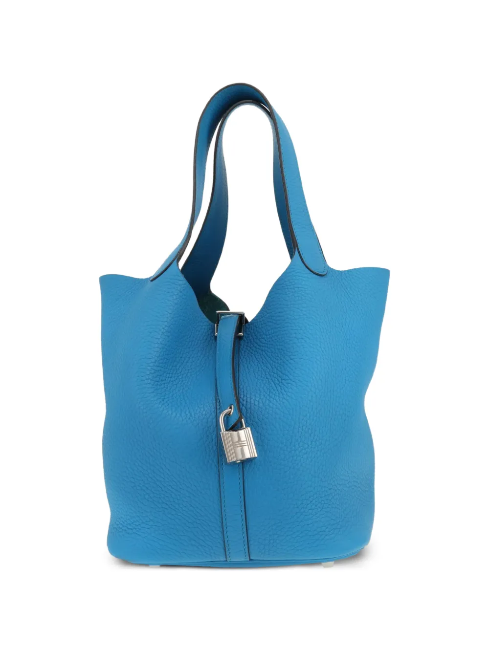 Hermès Pre-Owned 2016 small Picotin Taurillon-Clémence-leather handbag - Blu