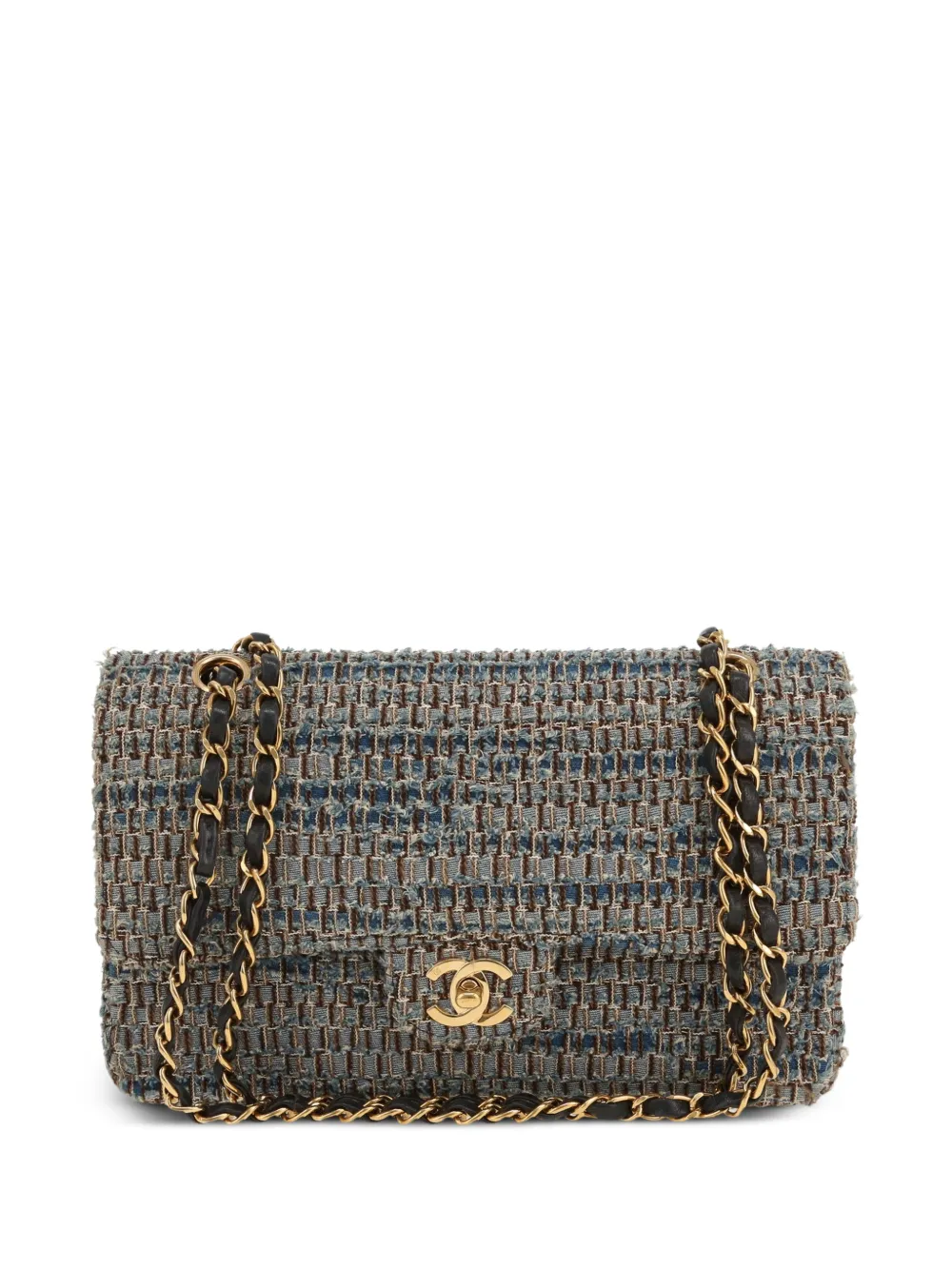 CHANEL Pre-Owned 2004 Timeless Classic jersey chain handbag - Blu