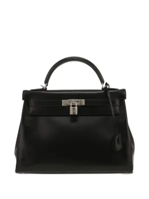 ア*ソ様 HERMES ケリー ハンドバッグ ブラック Hermès Pre-Owned ケリー 35 バッグ | ブラック | FARFETCH JP
