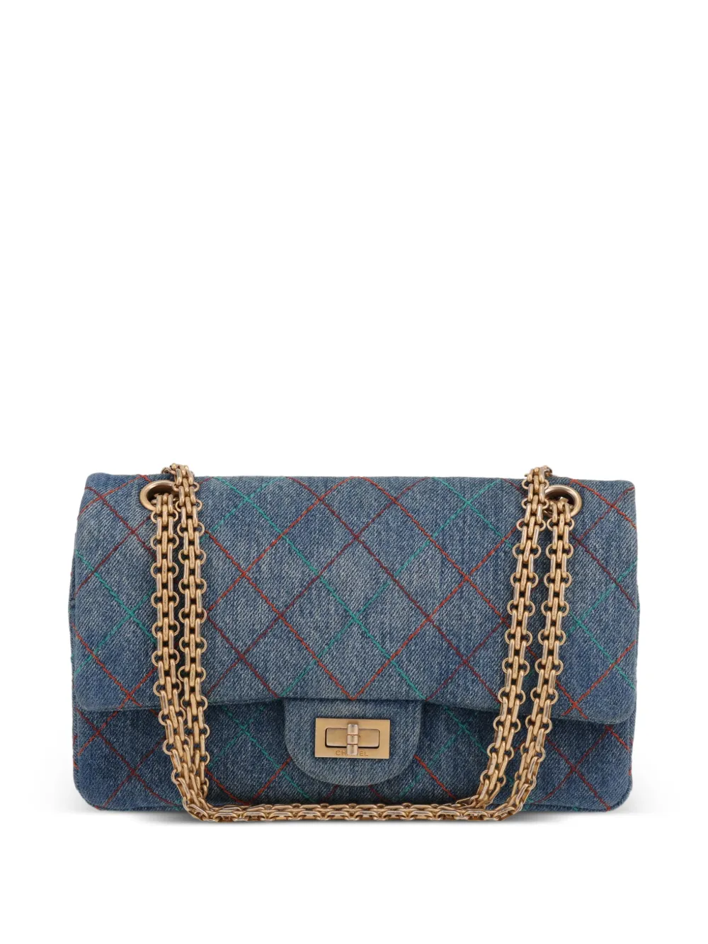 CHANEL Pre-Owned 2018 small 2.55 shoulder bag - Blu
